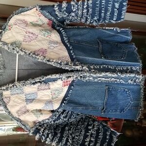 💙OOAK Quilt/Denim jacket